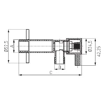 Γωνιακός διακόπτης ροής Z1234C FERRO 1/2x3/4&quot - Image 2